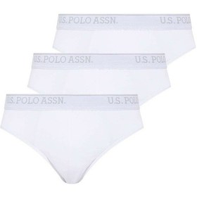 Resim U.S. Polo Assn. Erkek Beyaz 3 Lü Slip Külot 80177 Beyaz 