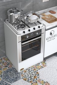 Resim Kenzlife Ankastre Modülü Kabini Neon Byz Fırın Ocak Dolabı Sabit Tabla 