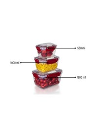 Resim 3'lü Master Dikdörtgen Saklama Kabı 550 ML - 1000 ML - 1800 ML 001 