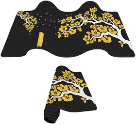 Resim Porge Gaming Sakura Mouse Pad 80x30 Cherry Blossom Mouse Pad XXL Büyük Oyuncu Mouse Altlığı Kiraz Çiçeği Mousepad (Sarı-Siyah, 80x30 cm 3mm kalınlık) 
