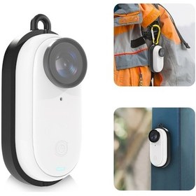 Resim Insta360 İçin 3 Puluz Gövdesi Karabinalı Manyetik Plastik Koruyucu Çerçeve Kafesi Siyah 