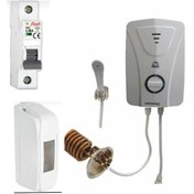 Resim ARTEMİS Bakır Rezistanslı Elektrikli Şofben Aydın derya Sigorta Ve Kutus Dahil Paket 