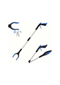 Resim Chuangyinshop 1 Adet Ergonomik Metal Katlanır Kıskaç, 32 İnç Hafif Genç Pençe, Yaşlılar İçin Kolay Tutuş, Çok Amaçlı Çöp Toplama Aparatı Mavi 