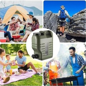 Resim Prestigegoods 12l Musluklu Dayanıklı Outdoor Kamp Piknik Su Bidonu Siyah Kapasiteli Ve Pratik Su Depolama Cihazı Siyah 