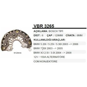 Resim Diot Tablasi Bmw 520I 525I 530I 730I X3 2.5I 2003- 504633748 