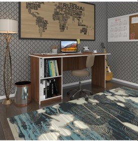 Resim Kenzlife Ofis Masası Kamikaze Cvz Sol 75 150 80 Raflı Dolap Şeritli Bilgisayar Çalışma Masası 