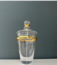 Resim Decorıum Cam Kavanoz Kapaklı Dalıa Altın M06466-ab 