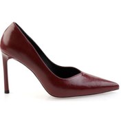 Resim Bordo Kadın Klasik Topuklu Ayakkabı K01565016042 Bordo 