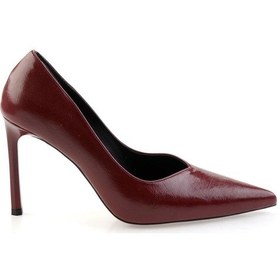 Resim Bordo Kadın Klasik Topuklu Ayakkabı K01565016042 Bordo 