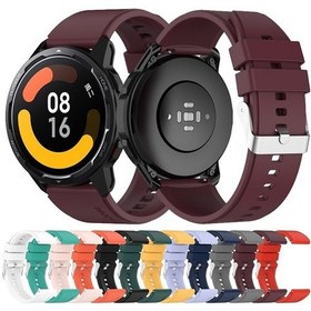 Resim Huami Amazfit Gts 2e 20mm Çıkıntılı Kafa Silikon Kayış Gümüş Toka İçin 