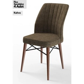 Resim Canisa Concept Canisa Flex Serisi Gürgen Ayaklı Sandalye , 4 Adet , Ayaklar Ceviz 