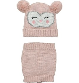 Resim Kinetix Owl Set-g-2pr Pudra Kız Çocuk Atkı Bere Owl Set-g-2pr 