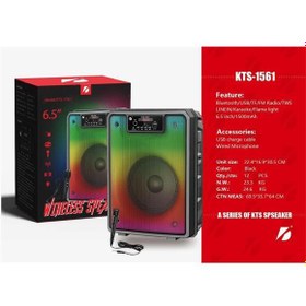 Resim KTS-1561 6.5" Siyah Mikrofonlu Bleutooth-Fm-Usb Küçük El Anfisi 