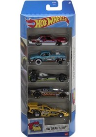 Resim Hot Wheels Beşli Araba Seti Hw Dragstrip Htv54 Mavi 
