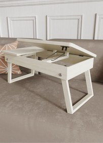 Resim RU-BİSHOP Laptop Sehpası - Çalışma Masası - Keyif Masası - Çizim Masası - Yemek Sehpası ( Natural Renk ) 