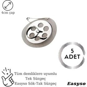 Resim Süzgeci Demlik Içi Her Modele Uyumlu Süzek 5 Adet Paket Premium Plus Set EASYSO1062 