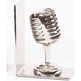 Resim Nostaljik Retro Mikrofon Kitap Desteği 