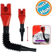 Resim Nzb Plastik Bidon Ağzı Akrobat Huni Mazot Sıvı Yağ Benzin Su Pratik Boşaltma Körüklü Oynar Uçlu 