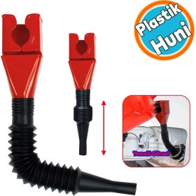 Resim Nzb Plastik Bidon Ağzı Akrobat Huni Mazot Sıvı Yağ Benzin Su Pratik Boşaltma Körüklü Oynar Uçlu 