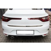 Resim Renault Megane 4 Sedan Uyumlu Krom Bagaj Alt Çıtası Paslanmaz Çelik 