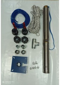 Resim 4sd16/9 3hp Alarko Trifaze 20 Mt Yassı Kablolu 40 Mt Halatlı Çift Vanalı Akıtma Başlıklı Takım Dalgıç Pompa 