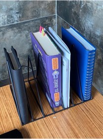 Resim GO DEKOR Masaüstü Dergilik, Kalın Kitaplık, Gazetelik, Plaklık - Siyah 