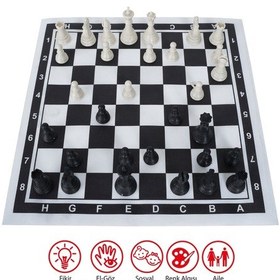 Resim Taşınabilir Pratik Rulo Satranç Seti Eğitici Öğretici Eğlenceli Stratejik Oyuncak Seti 