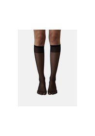Resim Alya Underwear Kadın Parlak Diz Altı Çorap 15 Denye, İnce Fit - 6'lı Paket Siyah 50 6'lı 