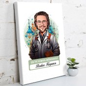 Resim Karikatürlü En İyi Erkek Kimya Mühendisi Kanvas Tablo 