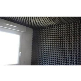 Resim Akustik Ses Yalıtımı Piramit Sünger 40Mm Yanmaz 50Dns 100Cmx100Cm 