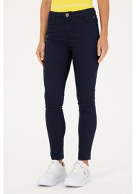 Resim U.S. Polo Assn. Kadın Lacivert Toothpick Fit Kanvas Pantolon 50281692-VR033 