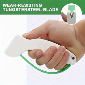 Resim 1 adet Tungsten Çelik Bıçak Bileme Aleti, PVC Malzeme, Cep Bıçakları, Dişli Bıçaklar, Balta ve Kılıçlar için Manuel Bileyici Araç - Mutfak Bıçaklarını Onarır ve Tamir eder, Bıçak Bileyici Seti 