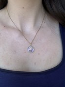 Resim Mor Çiçek Pinterest Kolye 