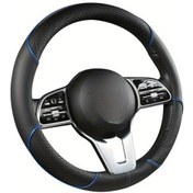 Resim Honeybeeshop Byd Tucson 3x Ve H5 Phev İçin Siyah Mavi Araba Direksiyon Kılıfı Siyah & Mavi 