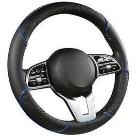 Resim Honeybeeshop Byd Tucson 3x Ve H5 Phev İçin Siyah Mavi Araba Direksiyon Kılıfı Siyah & Mavi 