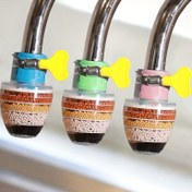 Resim 3 adet Musluk Montaj Filtre Arıtıcısı, Mutfak Musluğu Aktif Karbon Çıkarma Klor ve Florür Ağır Metal Sert Su, Ev Mutfak Banyo için Uygun 