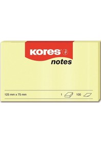 Resim Kores Yapışkanlı Not Kağıdı Sarı 125x75 Mm 100 Syf 46125 