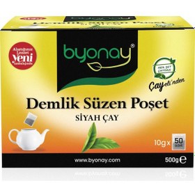 Resim Byonay Demlik Süzen Poşet Siyah Çay 50 x 10 G 