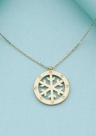 Resim 14k Altın Kartanesi Kolye 4n28319 Sarı 
