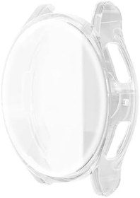 Resim Coverzone Samsung Galaxy Watch 6 ile Uyumlu 44mm Tam Kapatan Çerceve 44mm Önü Kapalı Tasarım Silikon Kılıf Çerçeve Darbe ve çiziklere Karşı Koruma (Siyah) 