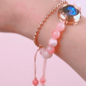 Resim Meanyou Uzak Mesafe Bileklik Boncuklu Siyah Akik ve Pembe Fars Yeşim Taşlı 