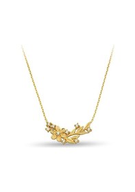 Resim Çgk Çiğdem Gürel Kuyumculuk Manolya Çiçeği Kadın Altın Kolye Zk0395 Gold 