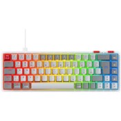 Resim Rampage Yoru Mini RGB Red Switch Mekanik Beyaz\u002FGri Type-C Kablolu Gaming Klavye 