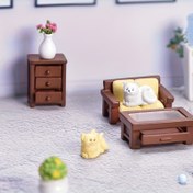 Resim 2 Adet Kulübe Dekorasyonu - Yaratıcı Simülasyon Mini Ev, Minyatür Komodin Masası, Kabine Aksesuar Seti, Bebek Evi Mobilyaları,Mini Mobilya,Rustik Dekor,Reçine Minyatürler,Yüksek kaliteli reçine,Bebek Koleksiyoncuları,El Sanatları Tutkunu 