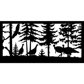 Resim Kartal Hindiler ve Orman Temalı Duvar Dekor Sticker 40 x 20 cm 