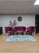 Resim ZAFİR Papatya Çay Seti Koltuk Takımı Beyaz Boyalı Sivriltme Ayak, Balkon, Salon, Ofis, Cafe Koltuk Takımı 