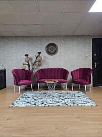 Resim ZAFİR Papatya Çay Seti Koltuk Takımı Beyaz Boyalı Sivriltme Ayak, Balkon, Salon, Ofis, Cafe Koltuk Takımı 