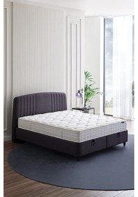 Resim Yataş Bedding Silver Therapy Yatak, Canto Baza, Silver Başlık Çift Kişilik 3'lü Set 140x190 - Antrasit 