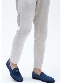 Resim Giampiero Nicola Erkek Hakiki Deri Lacivert Loafer Ayakkabı 664 L40269a Erk Ayk Y23 Navy Lacivert 