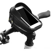 Resim Hombey Bisiklet Üst Boru Çantası, Su Geçirmez Poliester, 6.5" Tpu Dokunmatik Ekranlı Telefon Kılıfı, Güneş Koruyucu, Yansıtıcı Şeritler İle Güvenli Bisiklet Sürüşü Siyah 